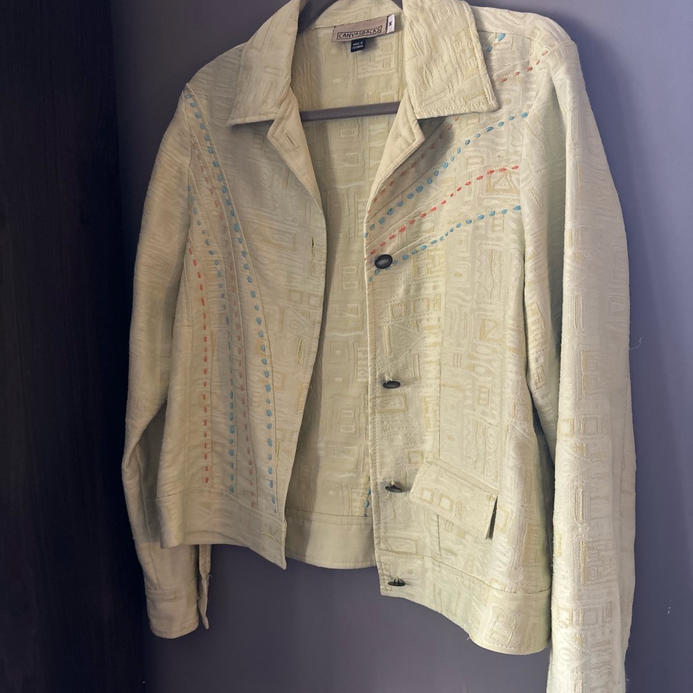 Lime Green 90s Vintage Textured Jacket